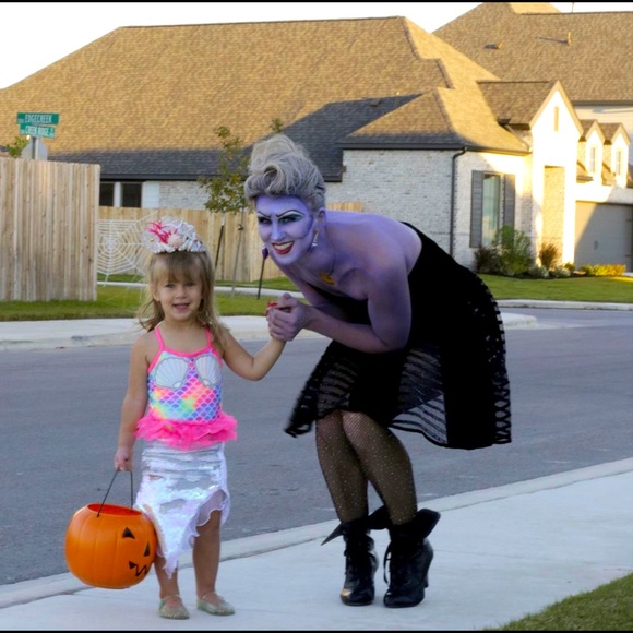 Mermaid swimsuit 🧜‍♀️seashell scales 🐚with mermaid flip sequin Tail Coverup - Picture 1 of 13